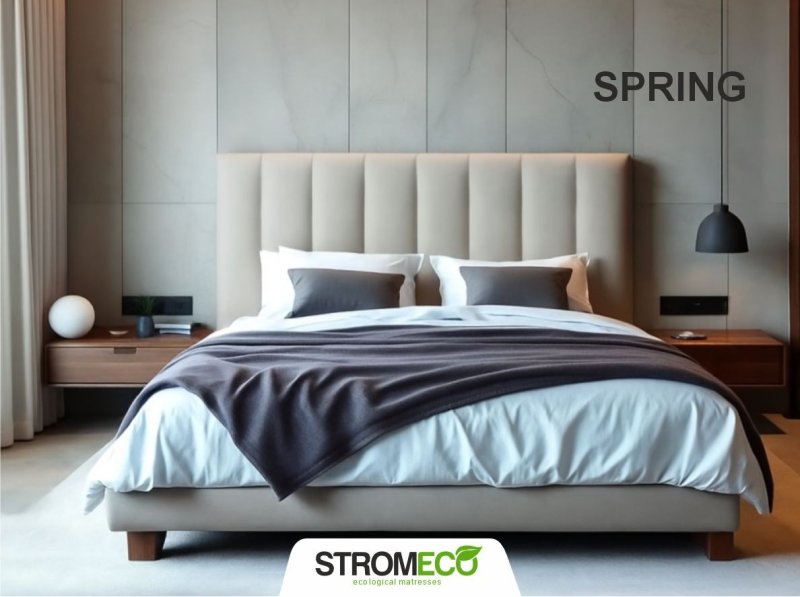 Κρεβάτι Spring ντυμένο με ύφασμα Strom Eco Κρεβάτι Spring ντυμένο με ύφασμα Strom Eco