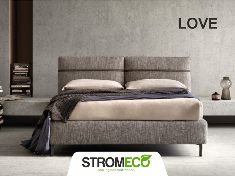 Κρεβάτι Love ντυμένο με ύφασμα Strom Eco Κρεβάτι Love ντυμένο με ύφασμα Strom Eco