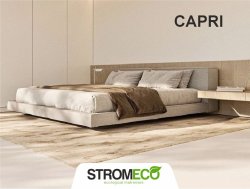 Κρεβάτι Capri ντυμένο με ύφασμα Strom Eco