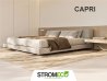 Κρεβάτι Capri ντυμένο με ύφασμα Strom Eco
