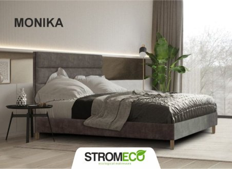 Κρεβάτι Monika ντυμένο με ύφασμα Strom Eco