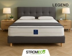 Κρεβάτι Legend ντυμένο με ύφασμα Strom Eco