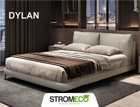 Κρεβάτι DYLAN ντυμένο με ύφασμα Strom Eco