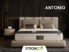 Κρεβάτι Antonio ντυμένο με ύφασμα Strom Eco