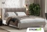 Κρεβάτι Ivi ντυμένο με ύφασμα Strom Eco