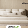 Κρεβάτι Milano ντυμένο με ύφασμα Strom Eco