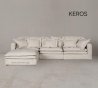 Καναπές γωνιακός Keros Strom Eco  340Χ250cm
