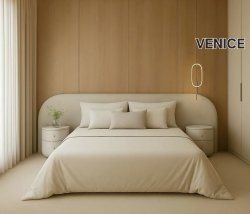 Κρεβάτι Venice ντυμένο με ύφασμα Strom Eco
