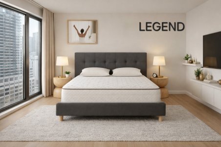 Κρεβάτι Legend ντυμένο με ύφασμα Strom Eco