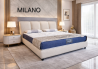 Κρεβάτι Milano ντυμένο με ύφασμα Strom Eco