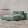 Κρεβάτι Positano ντυμένο με ύφασμα Strom Eco