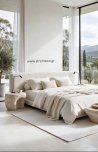 Κρεβάτι Lounge ντυμένο με ύφασμα Strom Eco